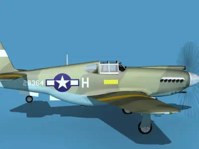 North American A-36A Apache V08 USAAF 3D model