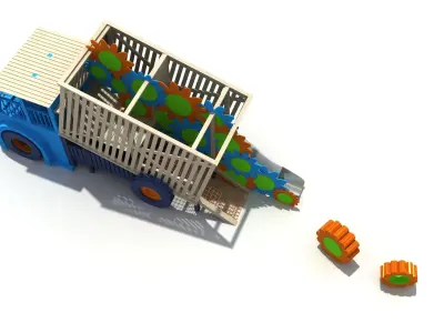 Kids outdoor commercial play structure 3D model 3D model