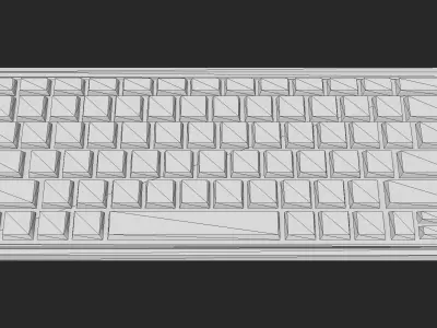 Computer Keyboard Low-poly 3D model