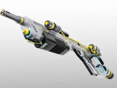 X Flamethrower Low-poly 3D model