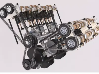 engine piston 3D model