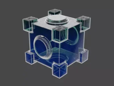Science Fiction Future Cube 3D model