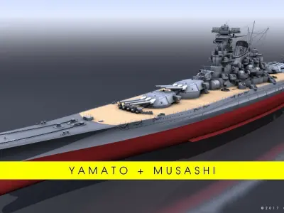 BATTLESHIPS YAMATO-MUSASHI BUNDLE 3D model