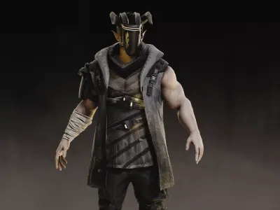 Sarkaz Mercenary Warrior Low-poly 3D model