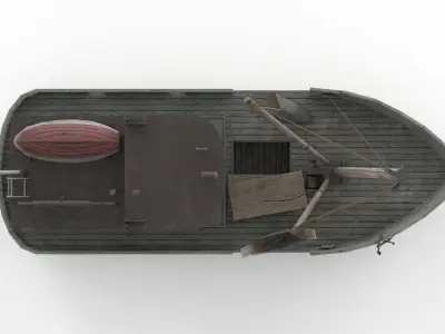 Building Trawler Low-poly 3D model