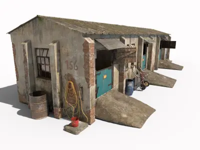 Old Horse Stable 3D model