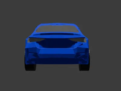 3D Low-Poly Car Model Free low-poly 3D model