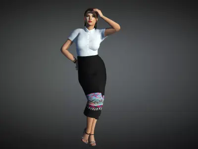 student suit khawb ncaw nplog 3D model