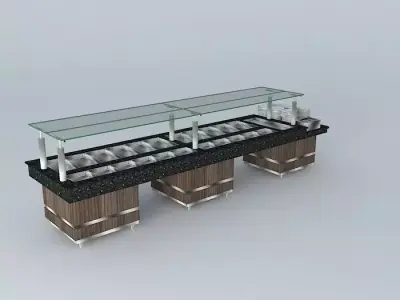 Kit011A Mesa Self Service por Alex Marques Free 3D model