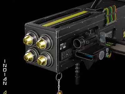 Anti-Tank Guided Missile System Low-poly 3D model