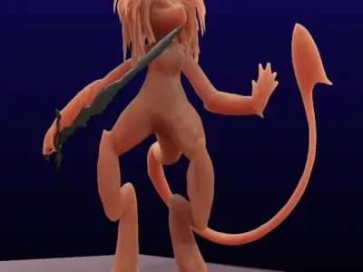 Lizz - Spore-like Creature Free 3D model