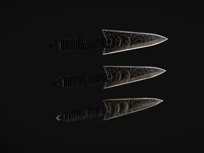 Stealth Throwing Knife 3D model