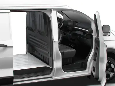 VW Transporter Van L2H2 2SD HQ Interior 2025 3D model
