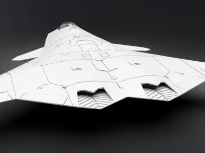 FA XX Fighter Scale model 3D print model