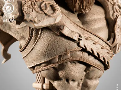 Wicked Movies Kratos Portrait Bust 3D print model