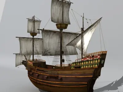 Mayflower sailing ship 3D model