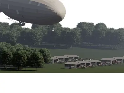 WW1 AIRPORT 3D model