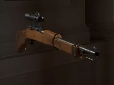 RIFLE  MAUSER GEWEHR 98  Low-poly 3D model