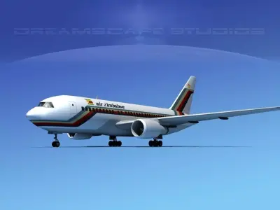 Boeing 767-200ER Air Zimbabwe 3D model