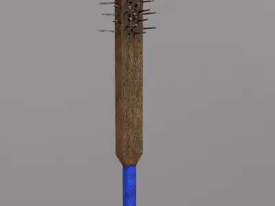 Set of three low poly models of a post-apocalyptic survivalist Low-poly 3D model