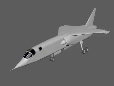 BAC TSR-2 Low-poly 3D model