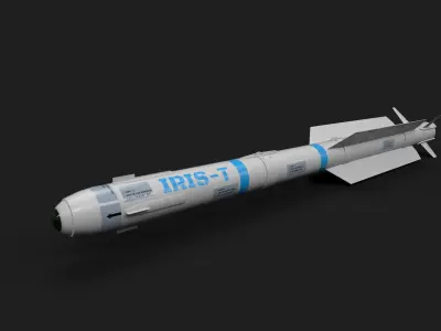 Iris t air to air missile Low-poly 3D model