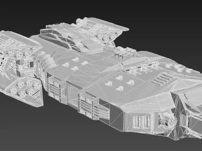 The spaceship Dreadnought 3D model 3D model