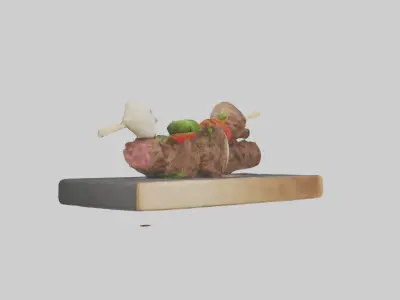 Lamb kebab model Low-poly 3D model