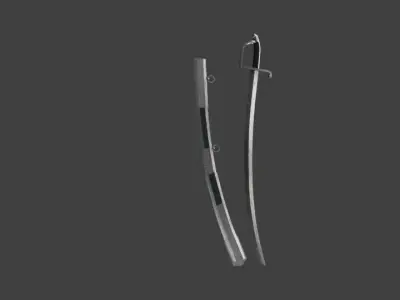 HUSSAR SWORD 1809 Low-poly 3D model