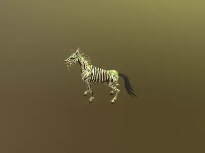 Low Poly Stylized Radioactive Waste Beast - Mount - PBR Low-poly 3D model