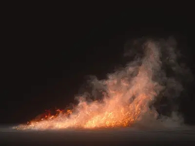 10 Animated Fire VDB Models 3D model
