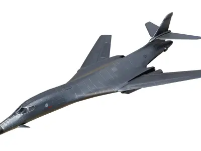 Rockwell B-1 Lancer Heavy bomber Low-poly 3D model