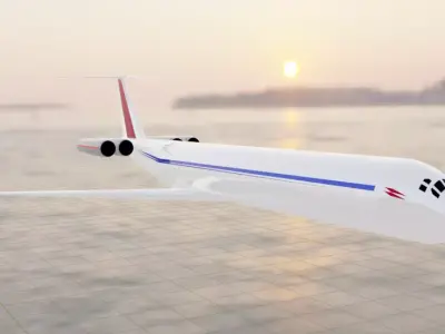 Il-62M Style Quad Jetliner - Custom Soviet Plane Low-poly 3D model
