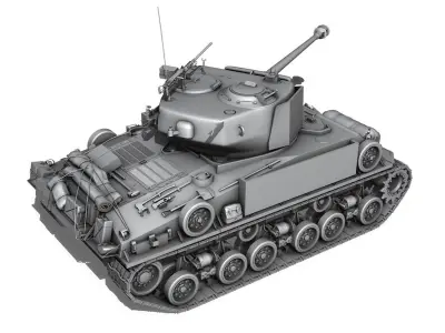 M4A3E8 HVSS Sherman - Uparmored  3D model