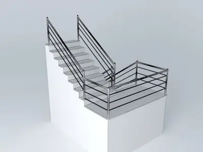 Staircase with closet Free 3D model