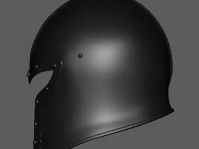 Medieval Helmet Barbuta Helmet Low-poly 3D model