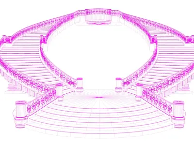 palace staircase 3D model buy