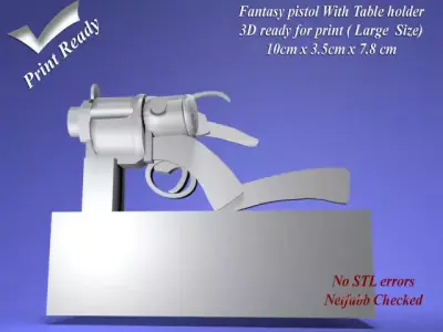 fantasy pistol 3D printable  3D print model