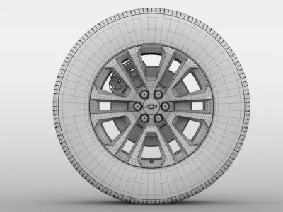 Chevrolet Silverado LTZ wheel 2017 3D model
