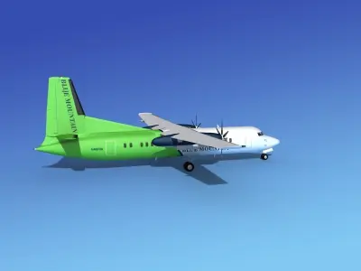 Fokker 50 Blue Mtn Aviation 3D model
