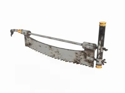 Wasteland style weapon saw blade 3D model