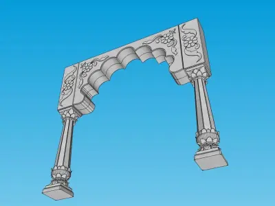 indian stone arch 3D model