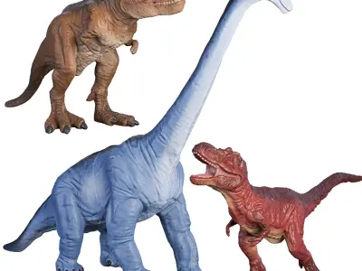 Dinosaurs toys 3D model