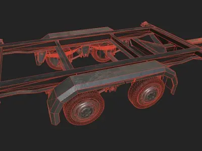 Car Trailer 3D model