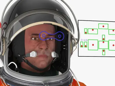 Space Shuttle Advanced Crew Escape Astronaut Rigged 3D model