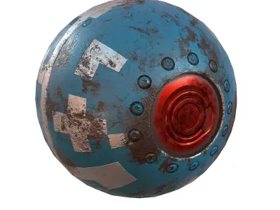 Sci-fi Sphere PBR Low-poly 3D model