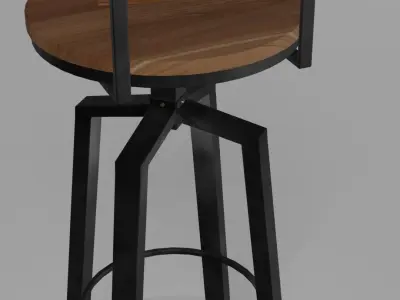 Bar Stool Free low-poly 3D model purchase