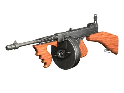 Colt Model1921 Thompson Submachine Gun 3D model