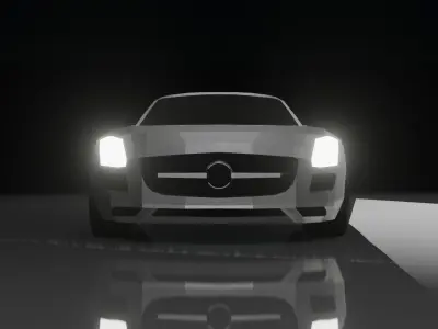 Mercedes Benz SLS Low Poly Free low-poly 3D model