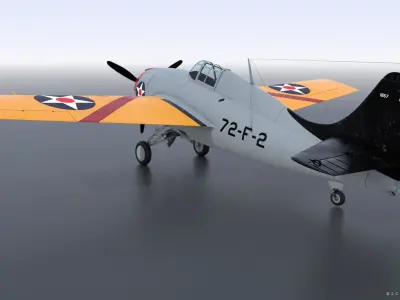 F4F-3 WILDCAT 72F2 Low-poly 3D model